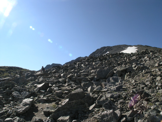 Talus above the buttress
